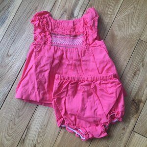 Hot Pink Sleevess top with matching bloomers